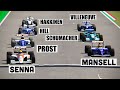 All 90s f1 champions drivers in one race  battle at spa francorchamps