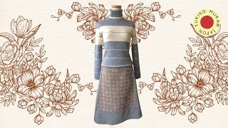 レディースオーダー・個性的なデザインのスカート・イタリア産千鳥格子柄生地【YUKIKOMURAOJAPON】