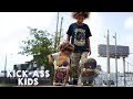 The Amazing Skateboard Brothers Aged 8 And 2 | KICK-ASS KIDS