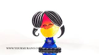 Murano glass art picasso woman head sculpture - BUCANEVE | YOURMURANO