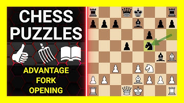 Chess Puzzles to Practice. Themes: Advantage, Fork, Opening. Learn Chess