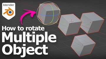 How to rotate multiple objects in Blender