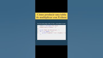 Cómo producir una tabla de multiplicar con Python (AJTekniko)
