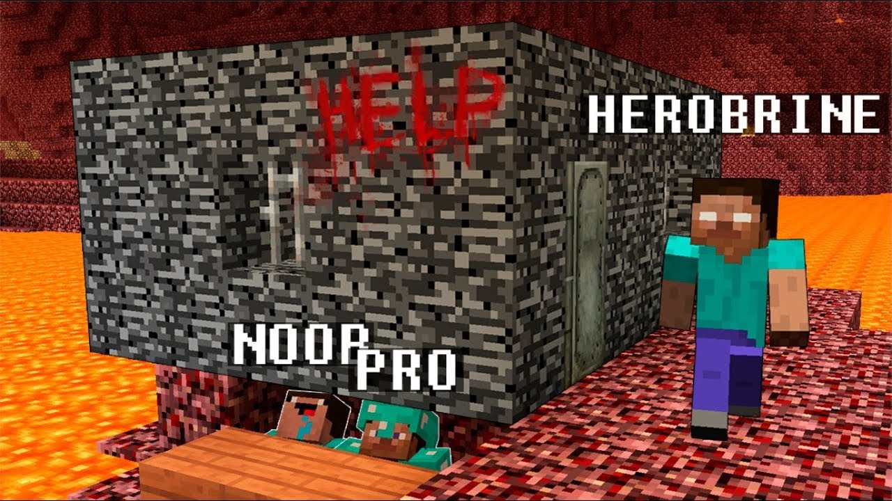 Minecraft Noob vs. Pro vs. Herobrine SCARY HOUSE challenge 