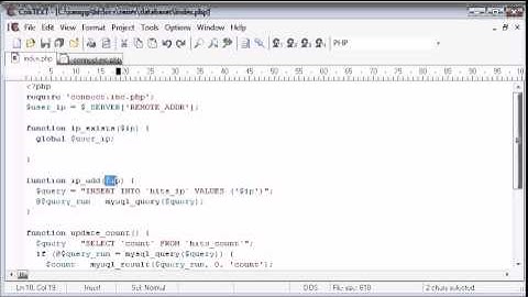Creating a Database Hit Counter Part 3 Tutorial in PHP - MYSQL by For Student Organization