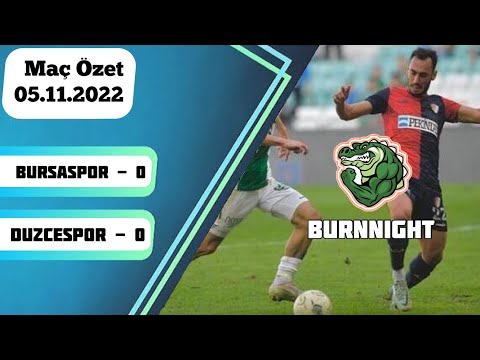 Bursaspor 0 - 0 Düzcespor Maç Özet 05.11.2022 #bursaspor #düzcespor