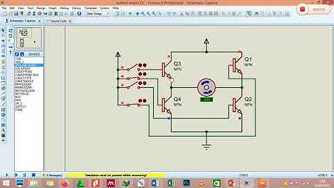 Rangkaian kontrol motor DC Brushed menggunakan 4 buah transistor