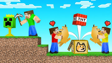Hunters VS Speedrunner With DOGE LUCKY BLOCKS! (Minecraft)