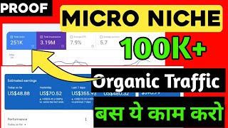 Micro niche ( Organic Traffic) In Just 2 Steps - micro niche website kaise banaye ?