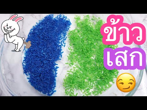 ทดลอง เอาสไลม์ใส ใส่ข้าวสารสี เป็นยังไงบ้างนะ | by ปาปาภา