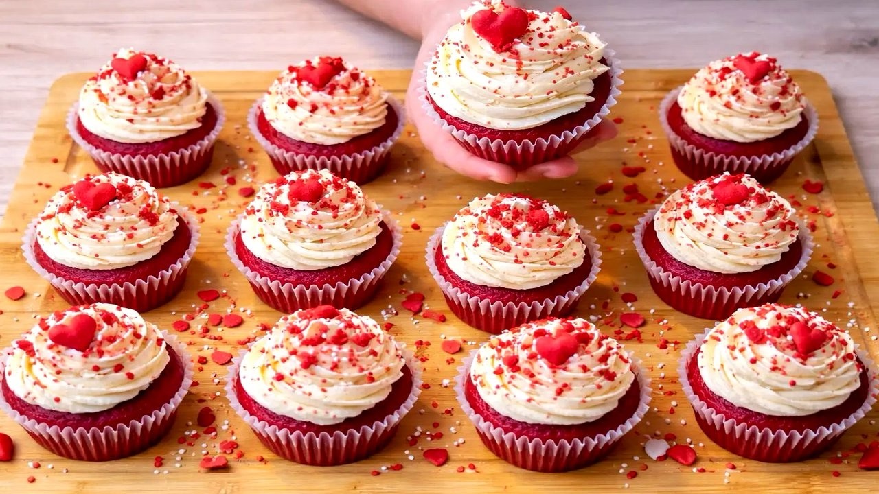 ✨Delicious Red Velvet Cupcakes at Home (Valentine’s Special!)