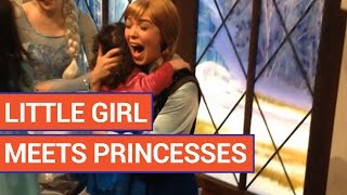 Adorable Little Girls Excited To Meet Princesses | Daily Heart Beat