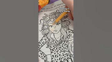 Coloring in my dork diaries book 🤩🖍️ #shorts #art #coloring