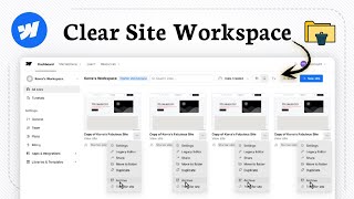 How to delete site in Webflow (Clean Project Workspace)