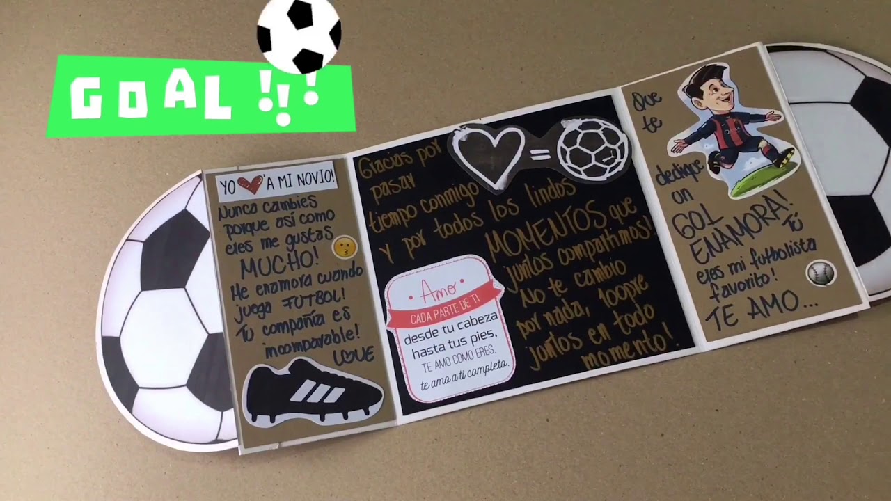 Tarjeta Para Novio Futbolista Youtube