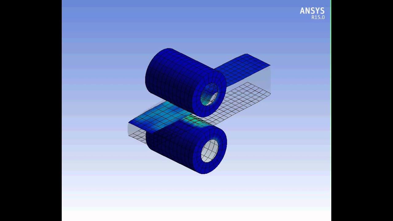Ansys Workbench rolling of Copper alloy 5 - YouTube