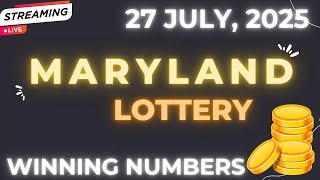 Maryland Midday Lottery Results For - 27 Jul, 2025 - Pick 3 - Pick 4 - Pick 5 - Powerball -Cash4life