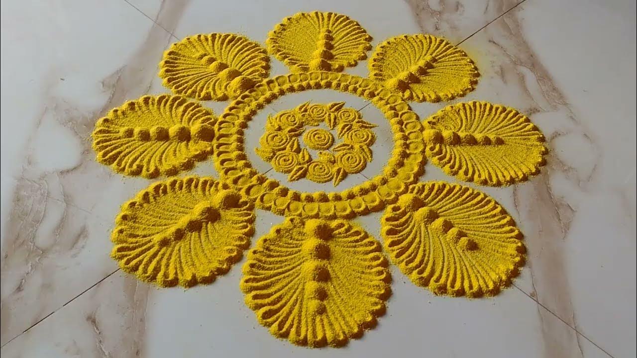 2023 happy new year rangoli with dots easy makarsankranti rangoli design / simple new year 2023 rangoli / makarsankranti muggulu - YouTube