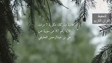 الآية رقم 37 من سورة ص - مكررة 7 مرات (علي بن عبدالرحمن الحذيفي)