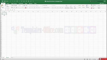 Navigating in excel spreadsheet