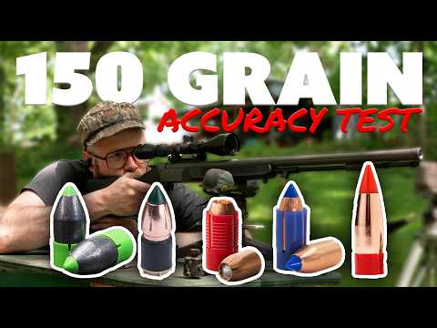 Testing the top 5 Muzzleloader bullets for accuracy at 100 yards | Triple 7 150 Grain Pellet Test