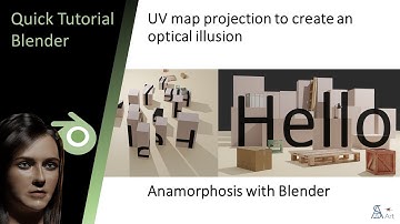 UV map projection to create an optical illusion
