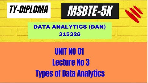 Data Analytics-315326-Unit1 Lecture 3-Types Of  Data Analytics #education #msbte #kscheme #diploma