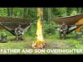 Overnight at The Secret Pond With My Son and Double Bacon Bourbon Jam Cheese Burgers