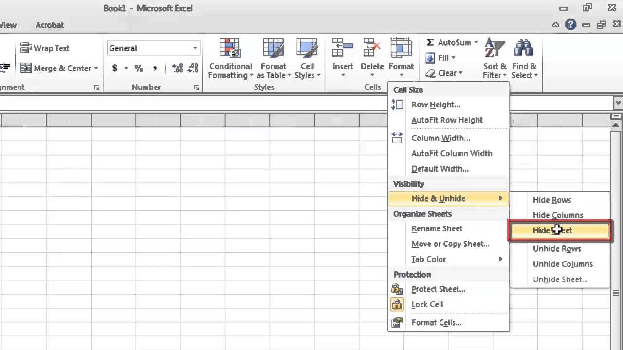 How to Hide and Unhide Worksheet in Excel - YouTube