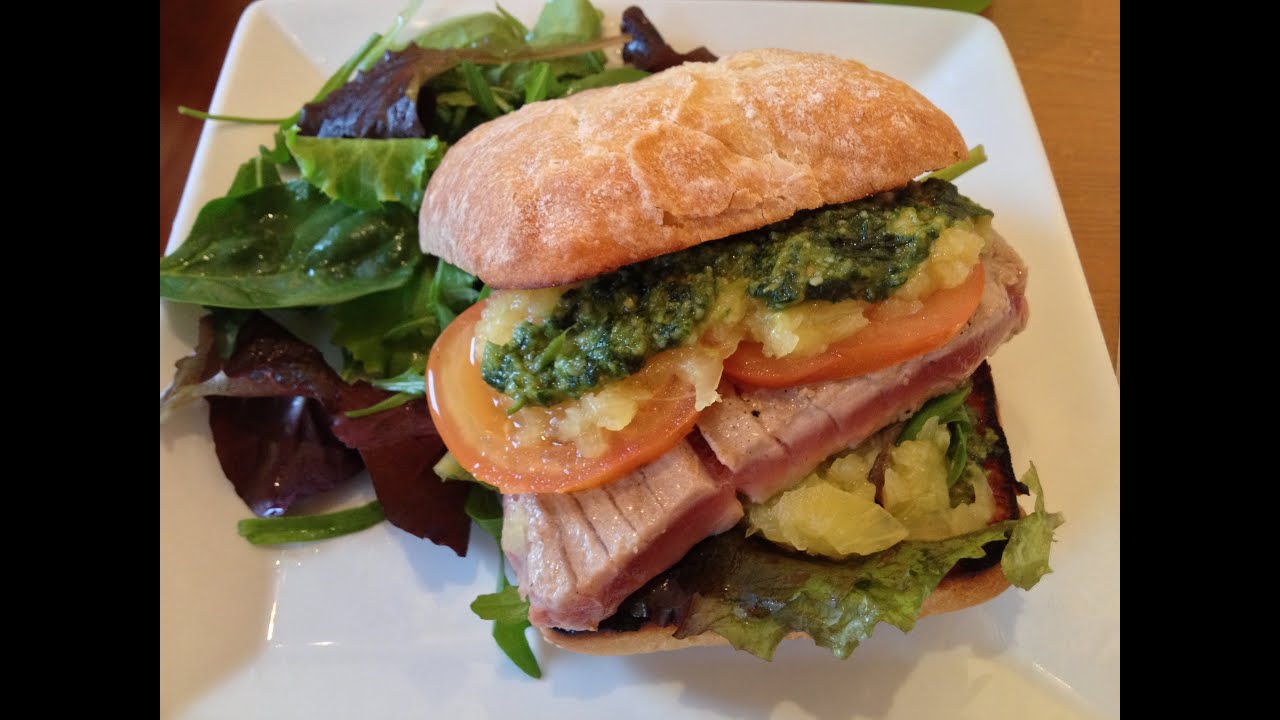 Tuna Steak & Pesto Buns Recipe MYVIRGINKITCHEN YouTube