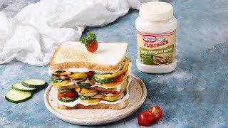 Craving for something fancy and exotic, but want a simple way out?
#justaddmayo! transform veggies into an exotic club sandwich with dr.
oetker funfoods veg ...