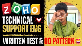 Zoho Technical Support Engineer Written test Pattern and Group Discussion | Tamil | Sharmilan