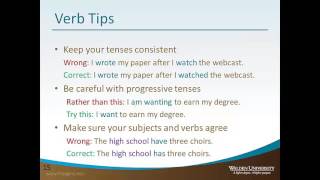 Common Verb Errors