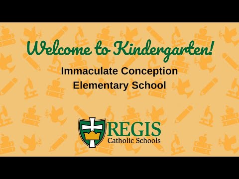 Welcome to Kindergarten! | Immaculate Conception Elementary School (January 2023)