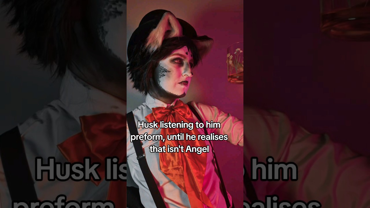 🥺Angel or Anthony?😱 Husker listens to Angeldust sing Poison🤔 Hazbin Hotel in Real Life #shorts