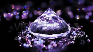 Big Diamond Rotating Over Dark - Stock Footage from Videohive