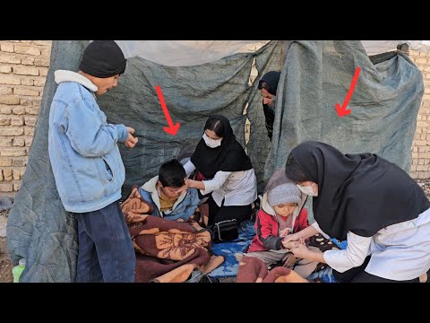 شجاعت فراست و فرزندانش در کلبه ای در میان طوفان در جستجوی امید