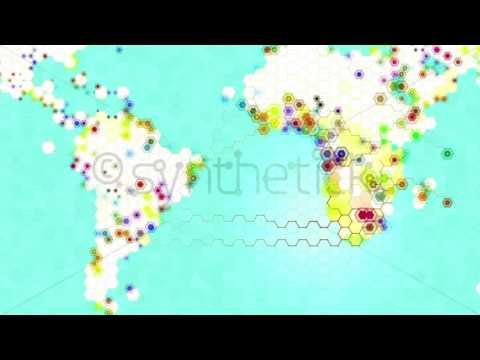 Stock video. Hexagons