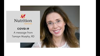 A message on COVI-19 from Registered Dietitian Tamzyn Murphy