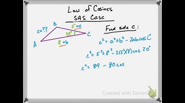 1-Minute Math: Law of Cosines - The SAS Case