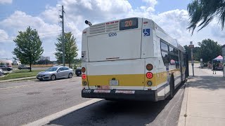 HSR 2012 New Flyer XD40 1206 on Route 20 A line express to Hamilton Airport via Mohawk College 