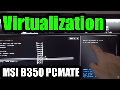 How to Enable Virtualization on MSI B350 PC MATE (BIOS date nov.2019)