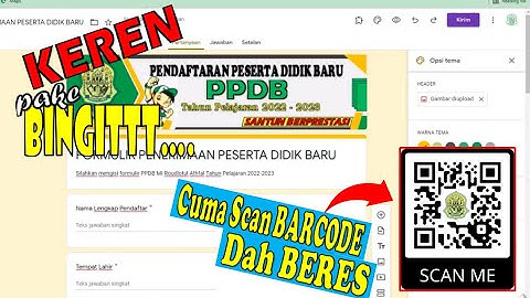 Cara Membuat Formulir PPDB Online Jadi Barcode