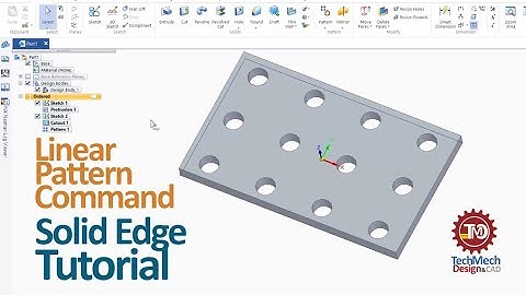 Solid Edge Linear Pattern Command | Learn Linear Pattern Command in Solid Edge | Solid Edge Tutorial
