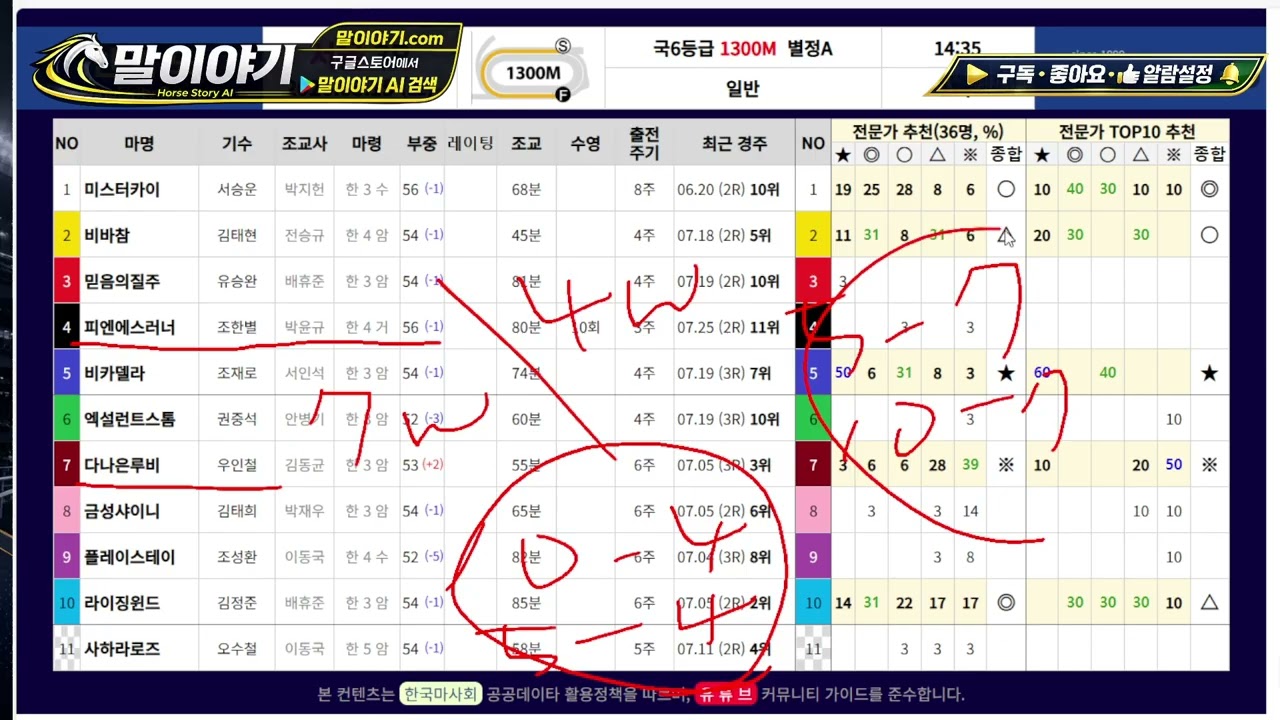 8월 15일 서울경마 AI 예해설｜인기마 사이에 숨어있는 중간복병 찾기