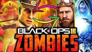 All BO3 ZOMBIES EASTER EGGS!!! (Speedrun Reverse!) [Call of Duty: Black Ops 3 Zombies)