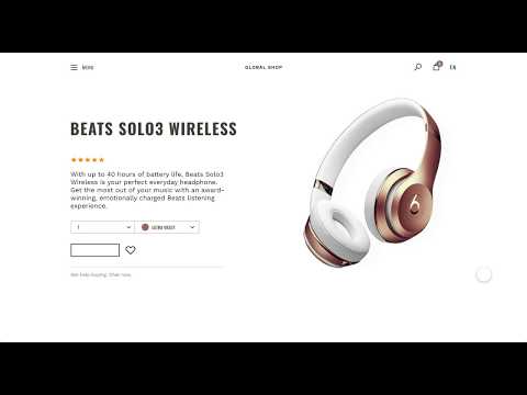 Beats Solo3 Wireless - Beats 介面設計   | Adobe XD