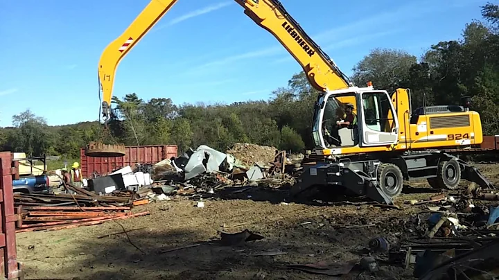 Liebherr A924 Material Handler in action.