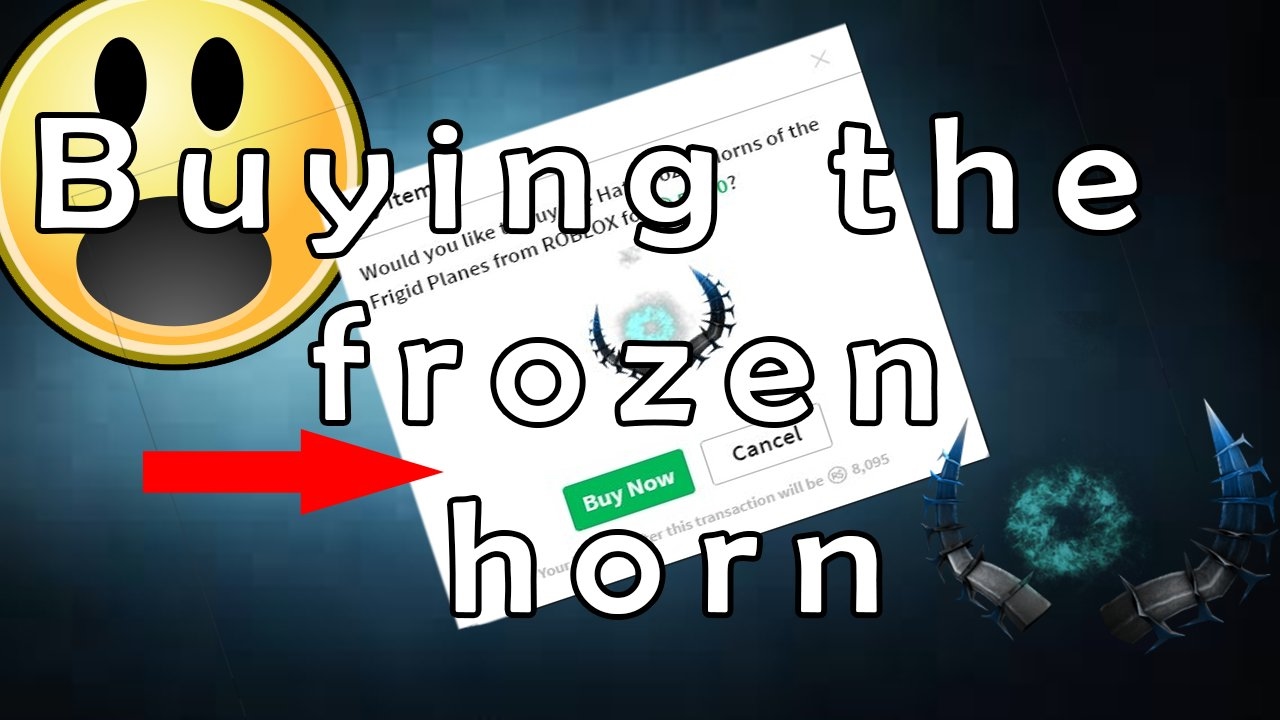 Buying Frozen Horns Of The Frigid Planes Roblox Youtube - black horns roblox id