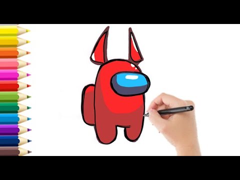 Como Dibujar a Among Us Rojo / How to Draw Among Us Red - YouTube